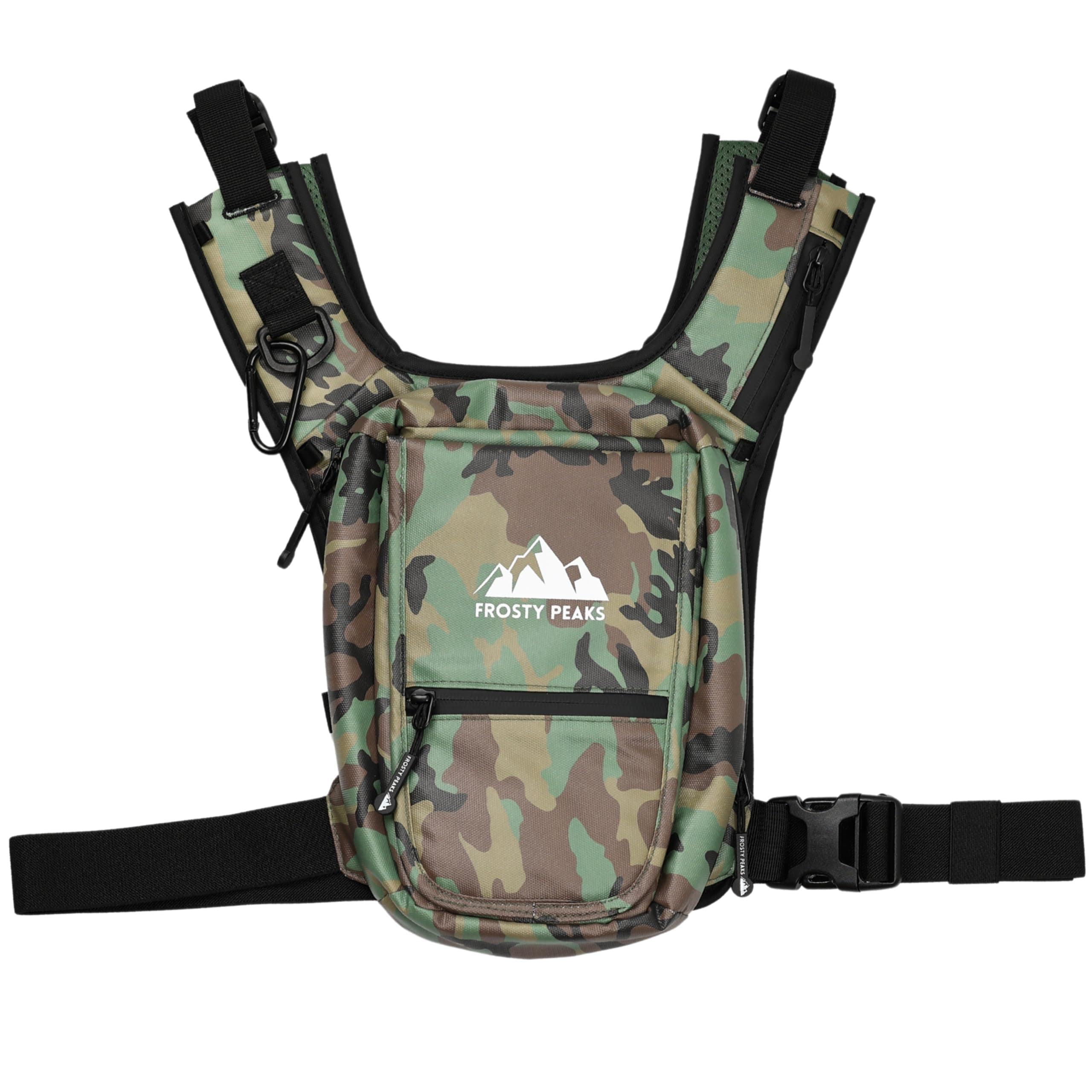 FROSTY PEAKS Minimalist outdoor Chest Pack with Easy-Access Phone Pouch Dual-Sid - Image 1