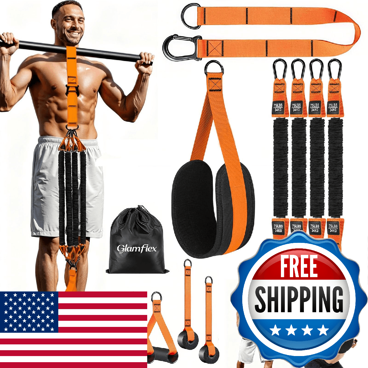 Adjustable Heavy Duty Pull Up Assist Bands Resistance Workout Bands for Men Wome - Image 1