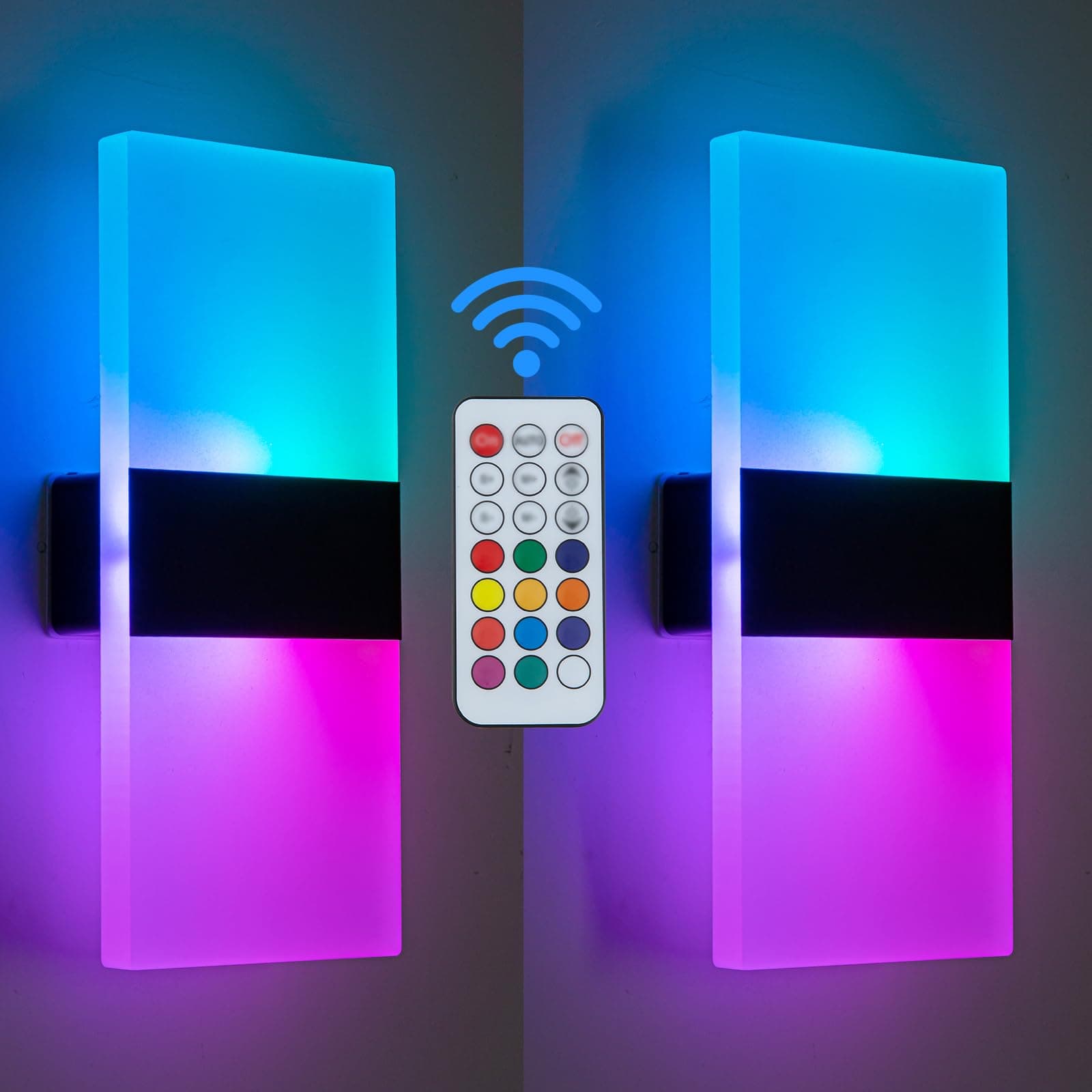 SURPALIG LED Wall Lights for Room Decor, Battery Operated Wall Sconce Set of 2, - Thumbnail 8