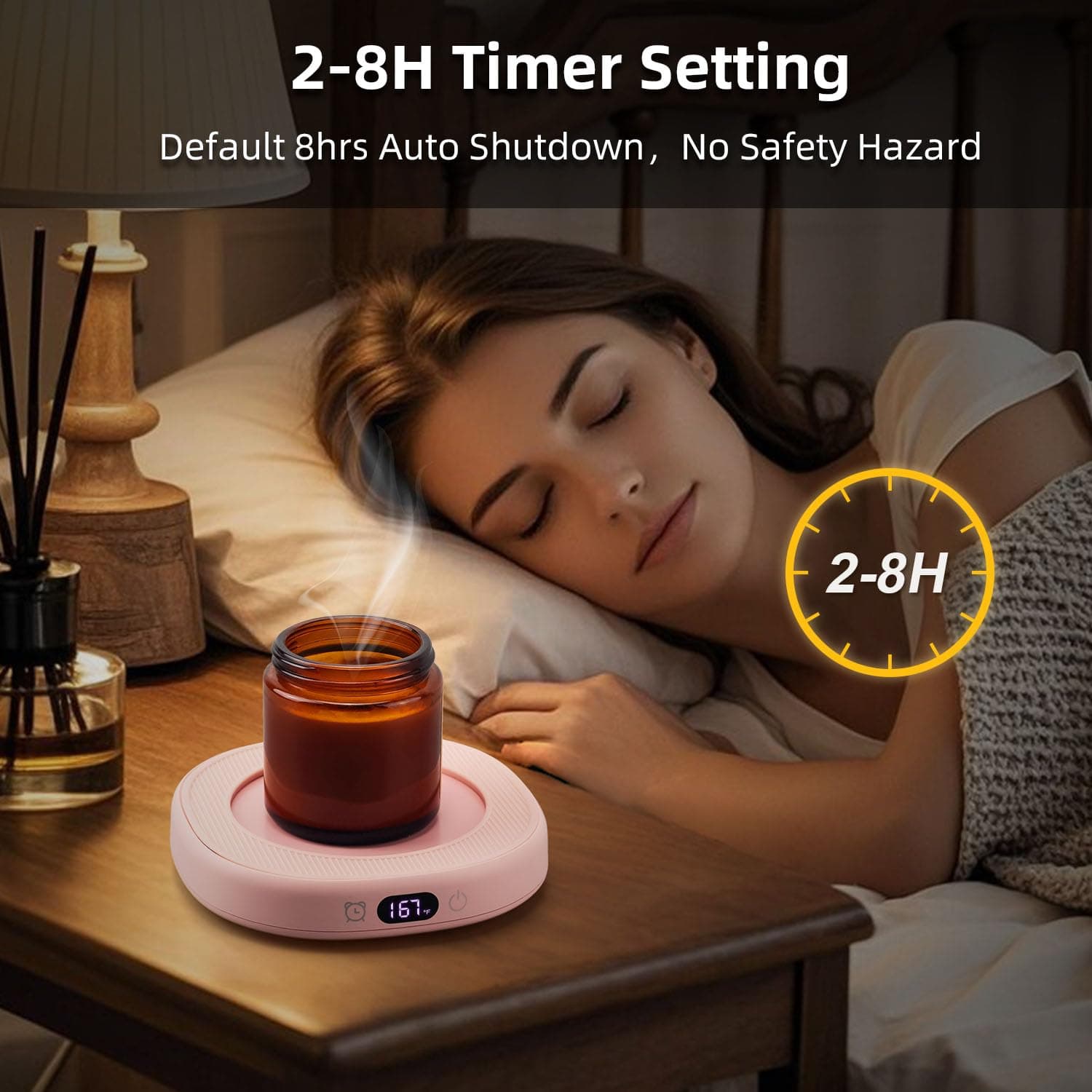Coffee Mug Warmer & You are Awesome Mug Set, Smart Heated Electric Cup Warmer fo - Thumbnail 4