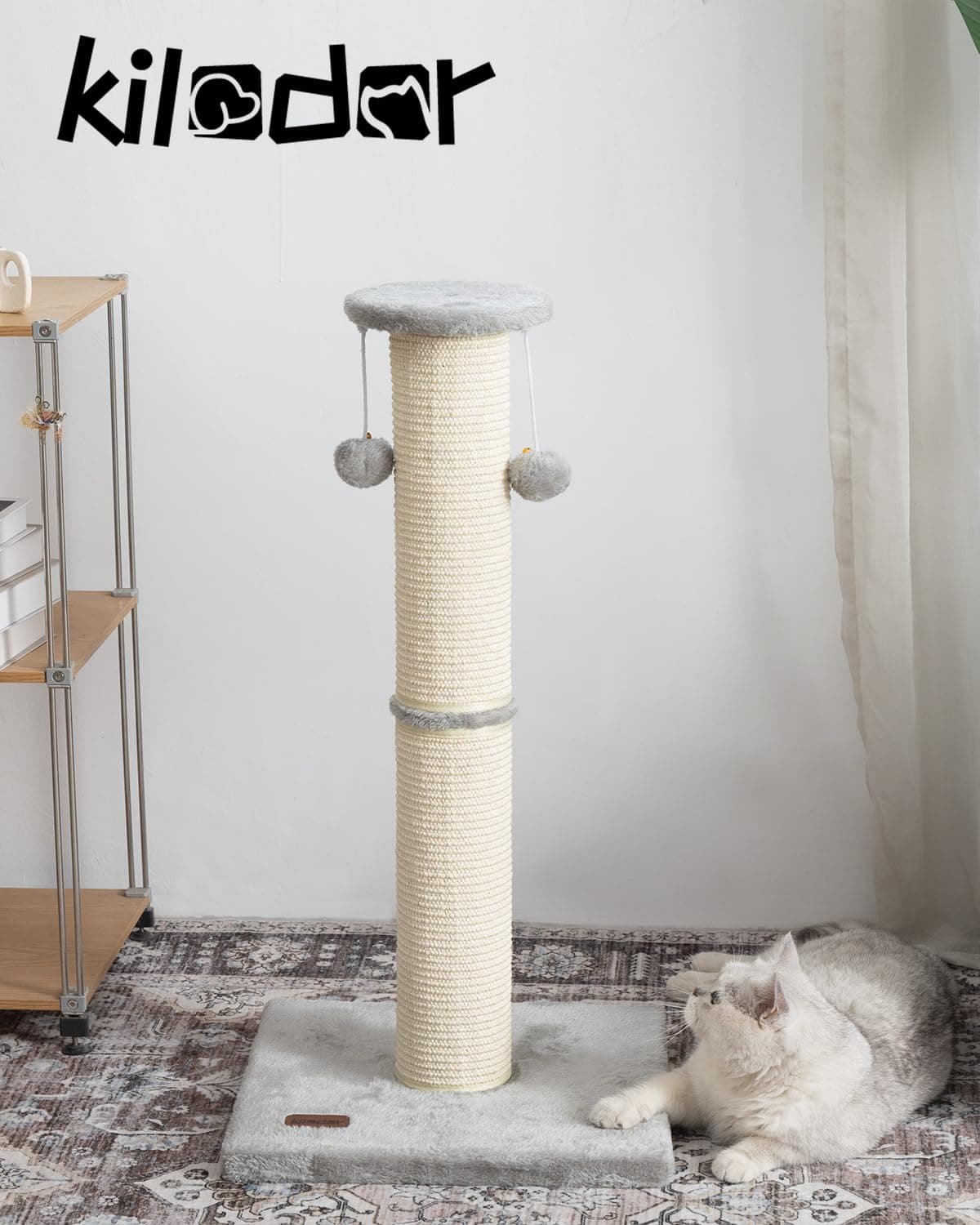 Kilodor Cat Scratching Post 34 Inches Large Sturdy Cat Post with Replaceable Sis - Thumbnail 2