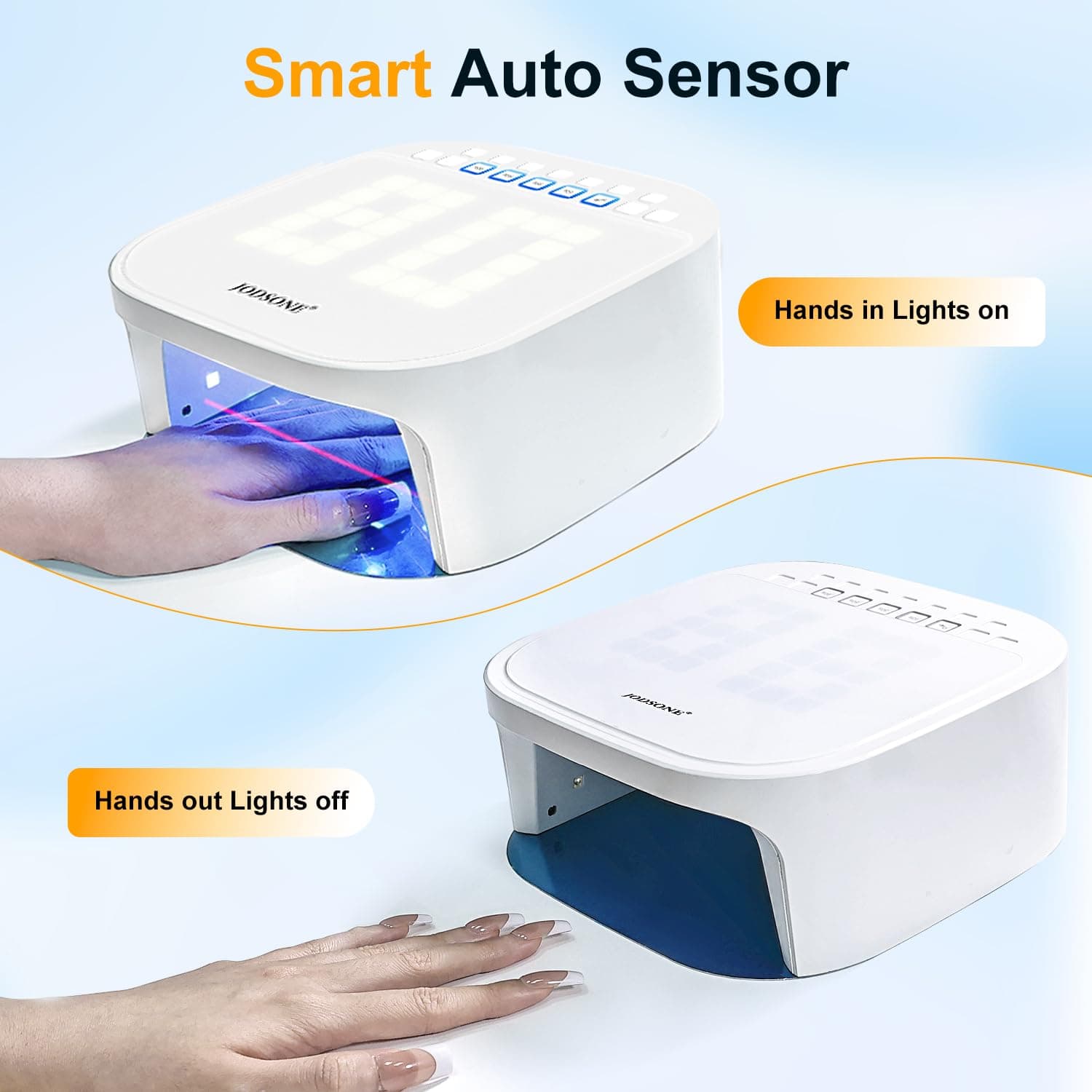 JODSONE Cordless Professional UV Nail Lamp with 4 Timed Digital Reversible Displ - Thumbnail 6