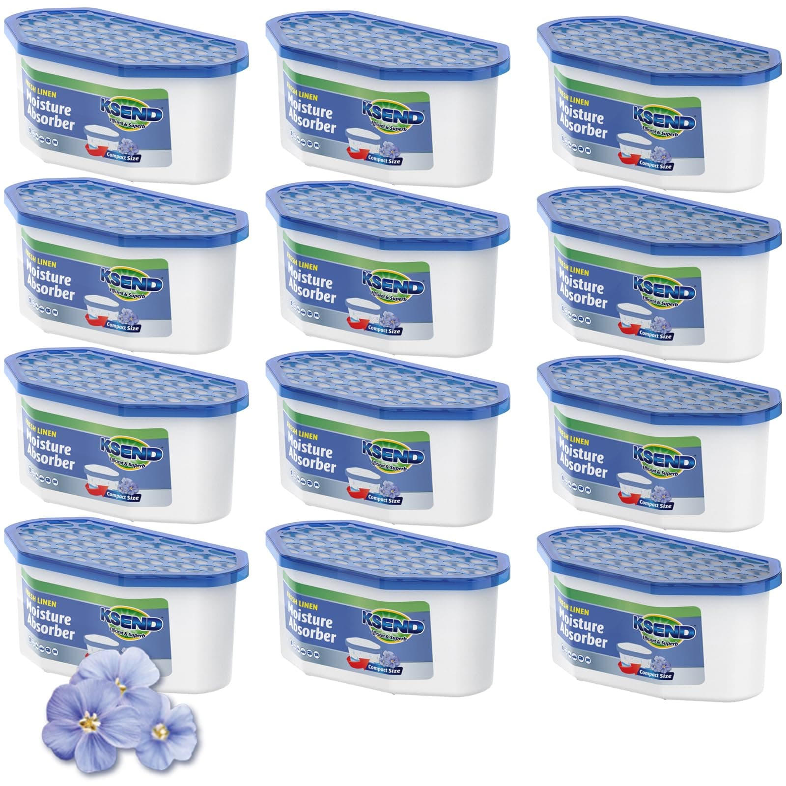 Ksend Moisture Absorbers, 12 Pack, Compact Dehumidifier for Closet, Efficient Hu - Image 1