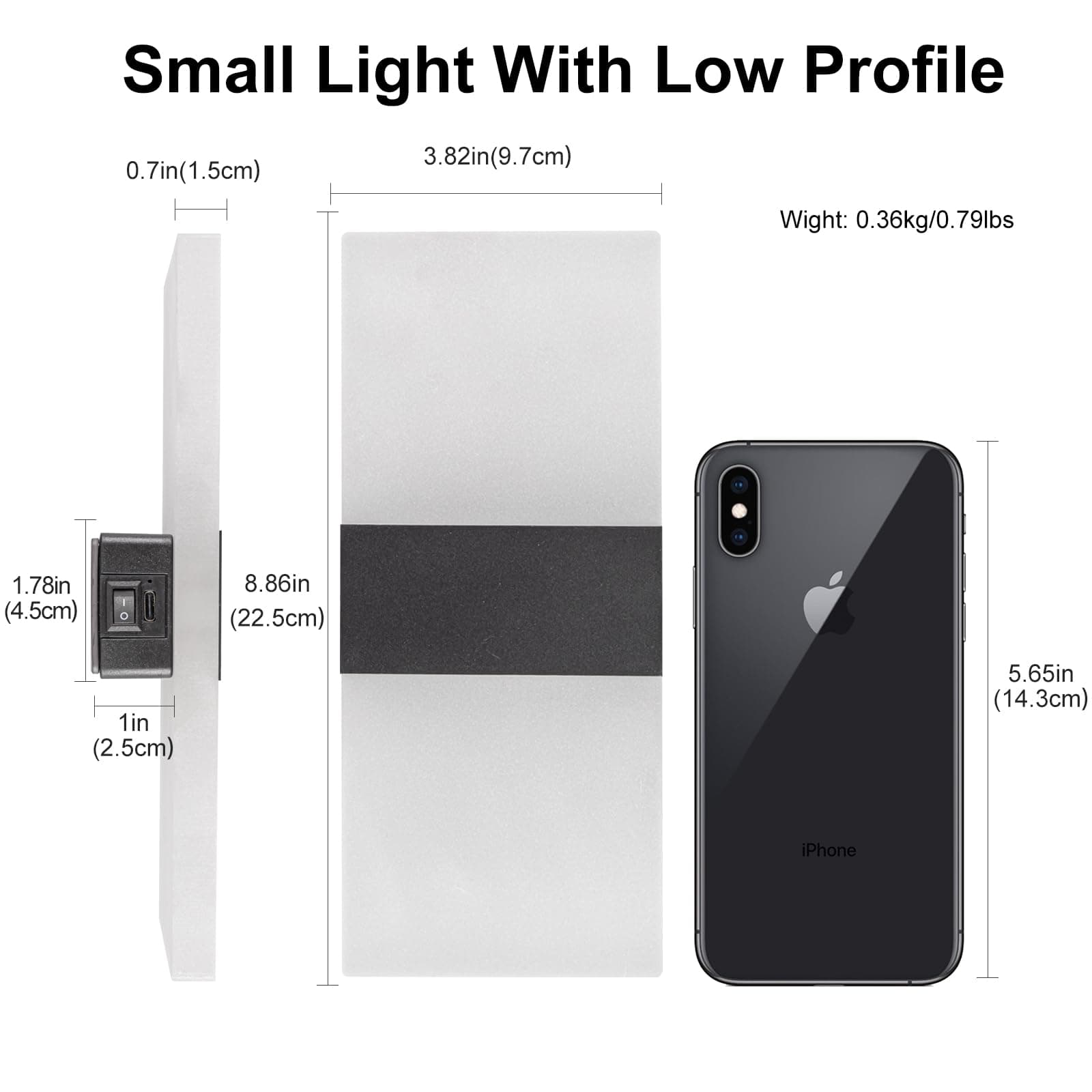 SURPALIG LED Wall Lights for Room Decor, Battery Operated Wall Sconce Set of 2, - Thumbnail 6