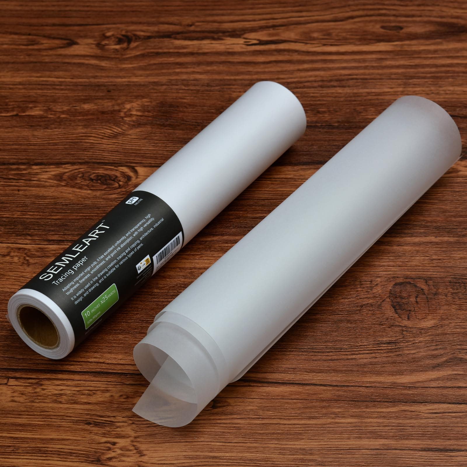 SEMLEART Artit's Tracing Paper roll,32lb/50gsm,34 inch x 25 Yard,Translucent Tra - Thumbnail 6