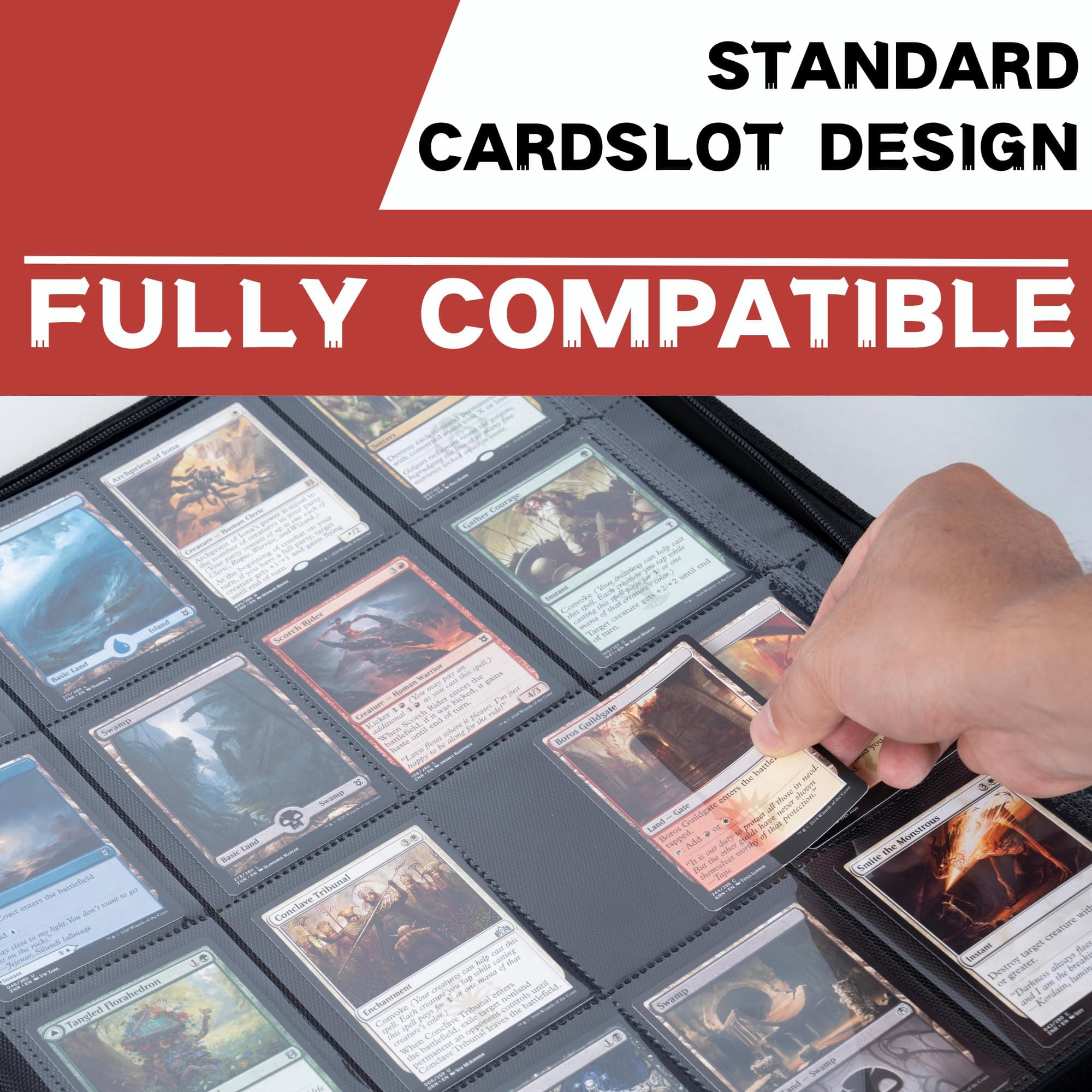 KUOOKING 1600+ Pockets Trading Card Binder, 16-Pocket Card Ablum Compatible with - Thumbnail 5