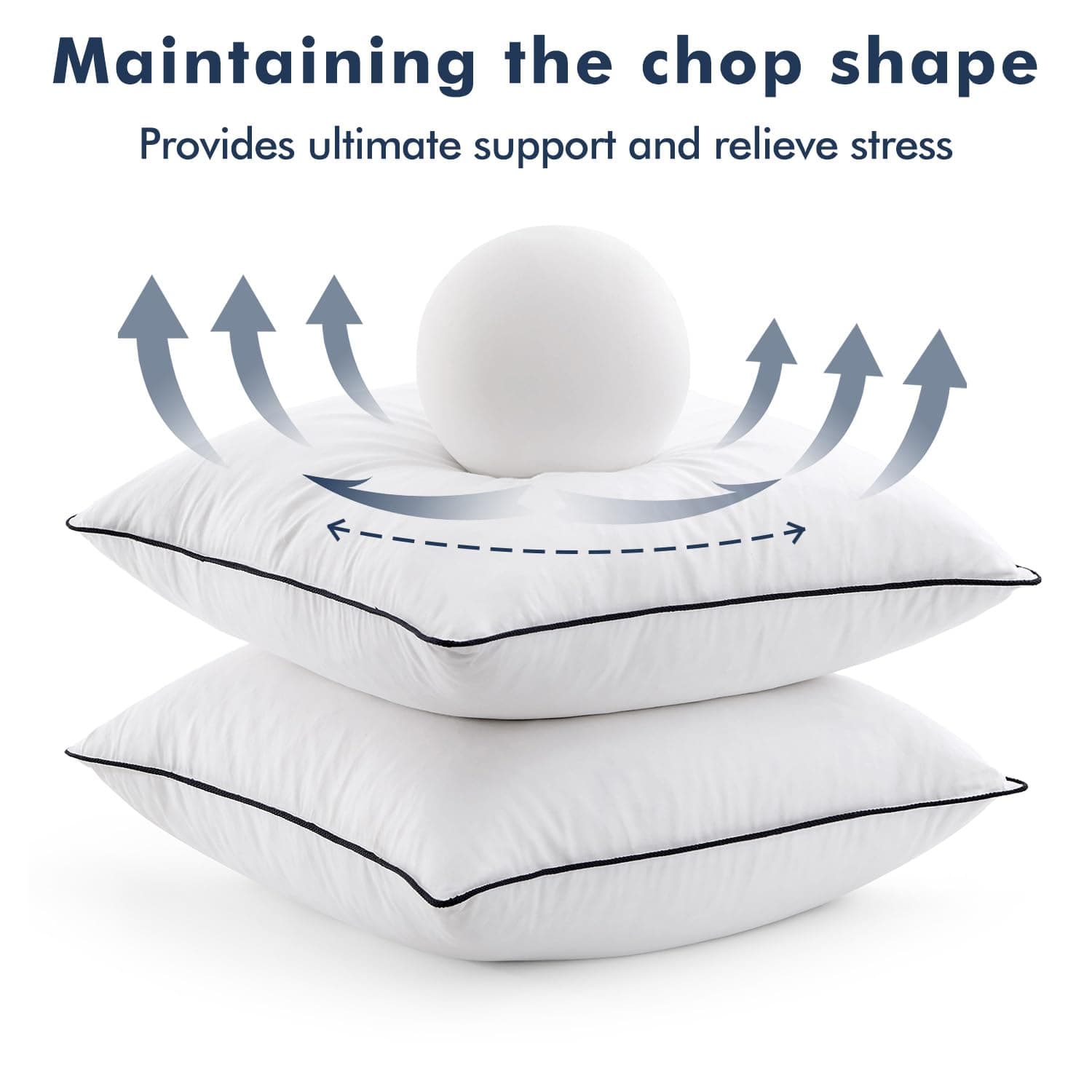 MIULEE Goose Feather Down 26x26 Euro Pillow Insert Set of 2 with 100% Down-Proof - Thumbnail 6