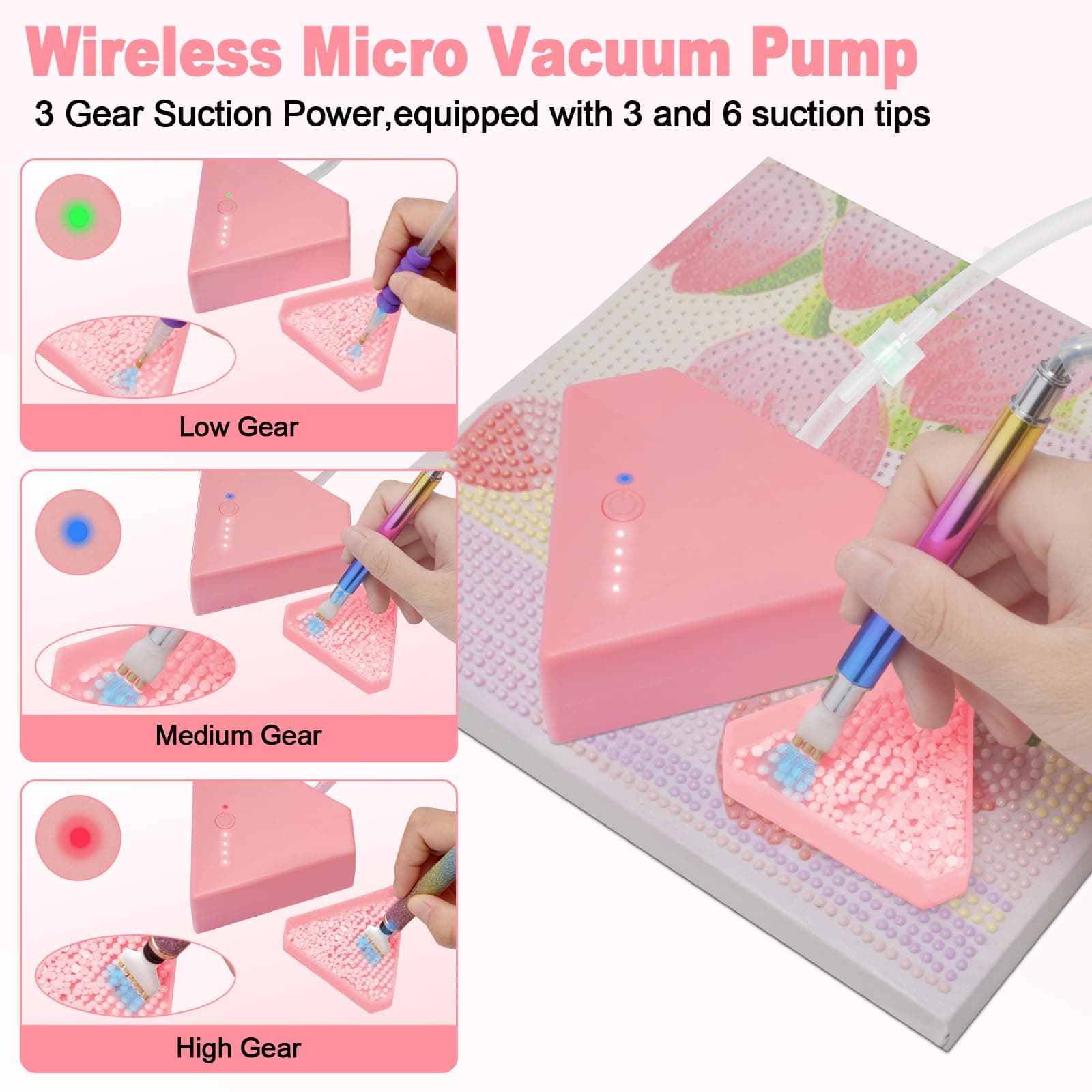 Diesisa Electric Diamond Art Painting Pen - Vacuum Diamond Painting Pen Kits wit - Thumbnail 3