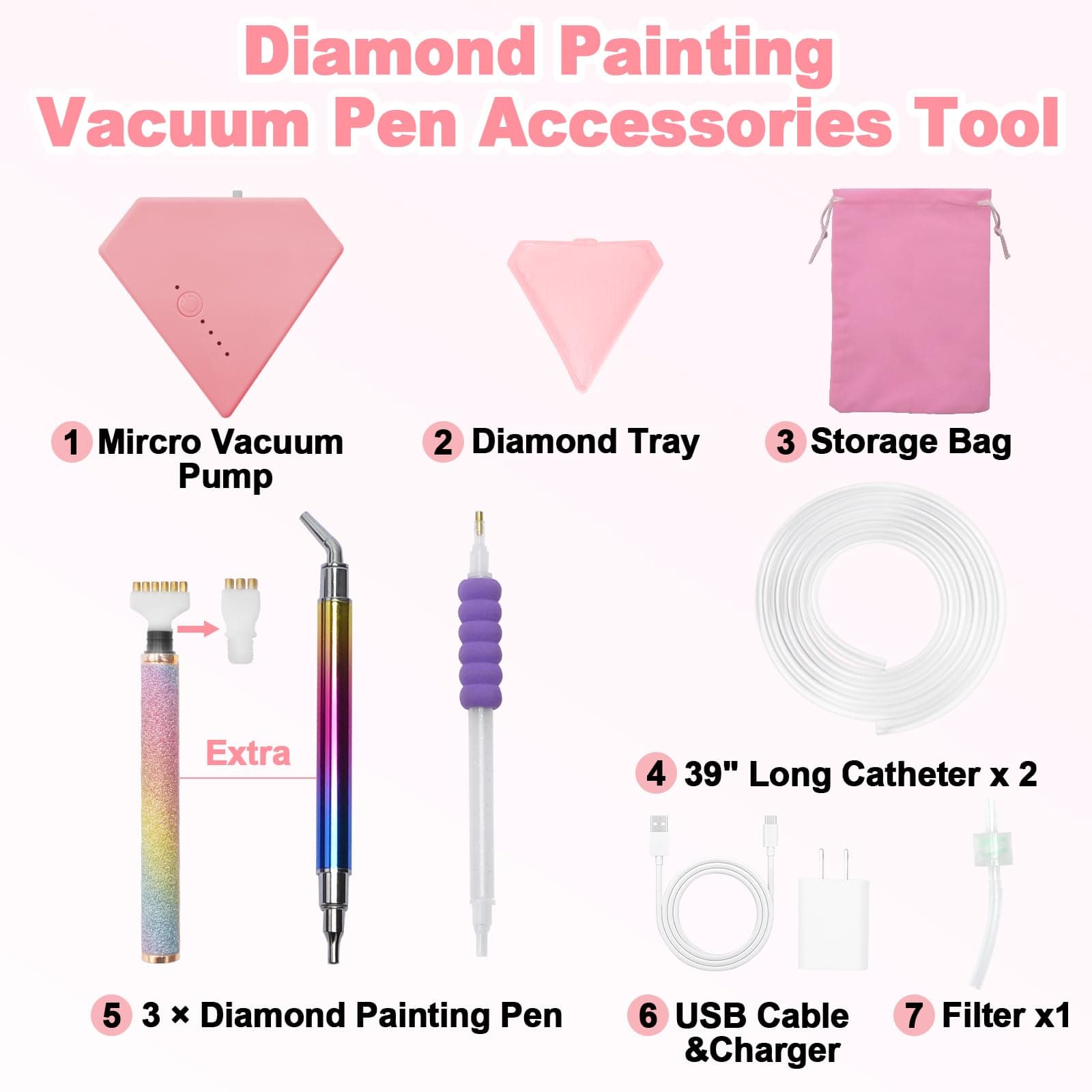Diesisa Electric Diamond Art Painting Pen - Vacuum Diamond Painting Pen Kits wit - Thumbnail 6