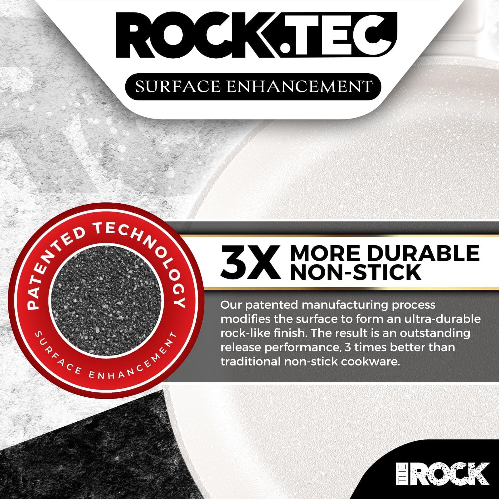 The Rock Soho Ceramic Nonstick Saucepan with Lid 3.3 Quarts Non Toxic Small Pot - Thumbnail 3