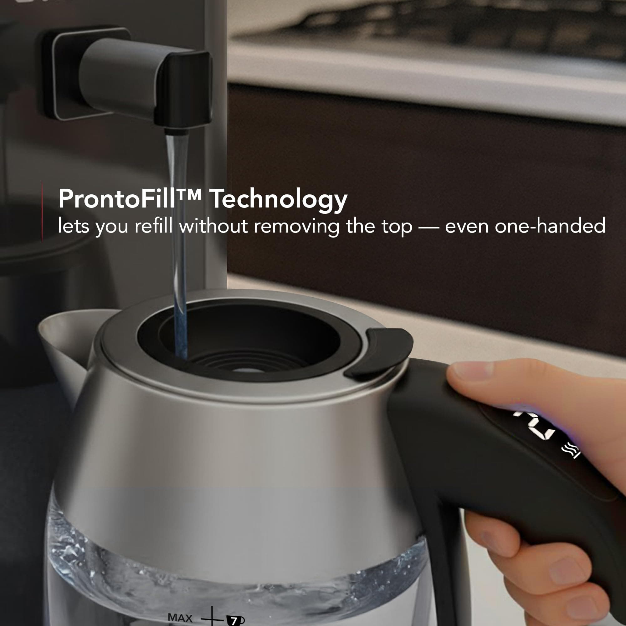 OVENTE Electric Tea Kettle with Temperature Control, Removable Tea Infuser, Easy - Thumbnail 3