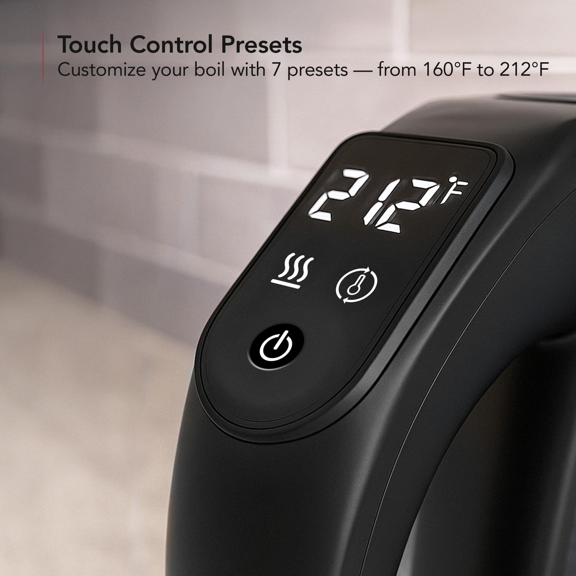 OVENTE Electric Tea Kettle with Temperature Control, Removable Tea Infuser, Easy - Thumbnail 4