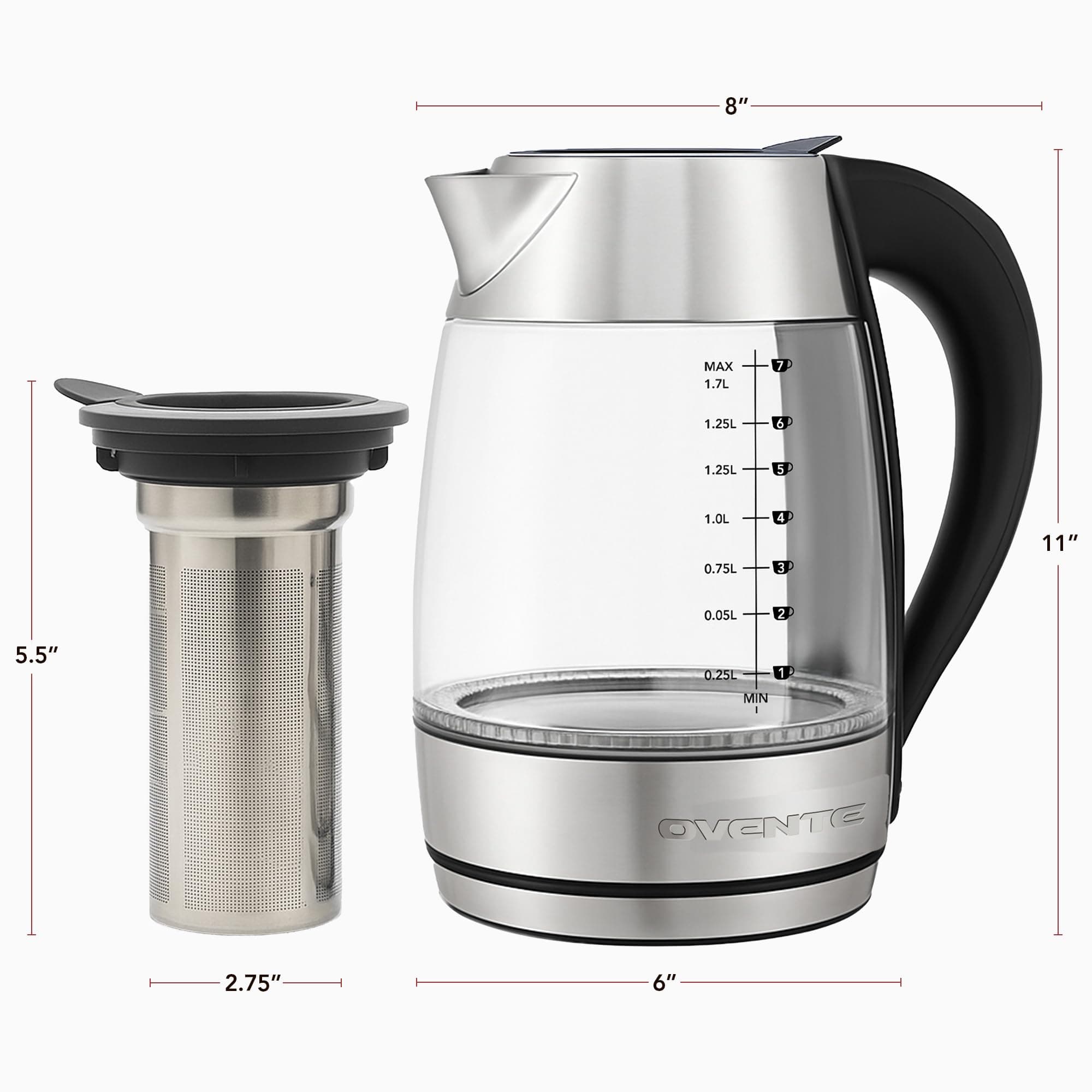 OVENTE Electric Tea Kettle with Temperature Control, Removable Tea Infuser, Easy - Thumbnail 10