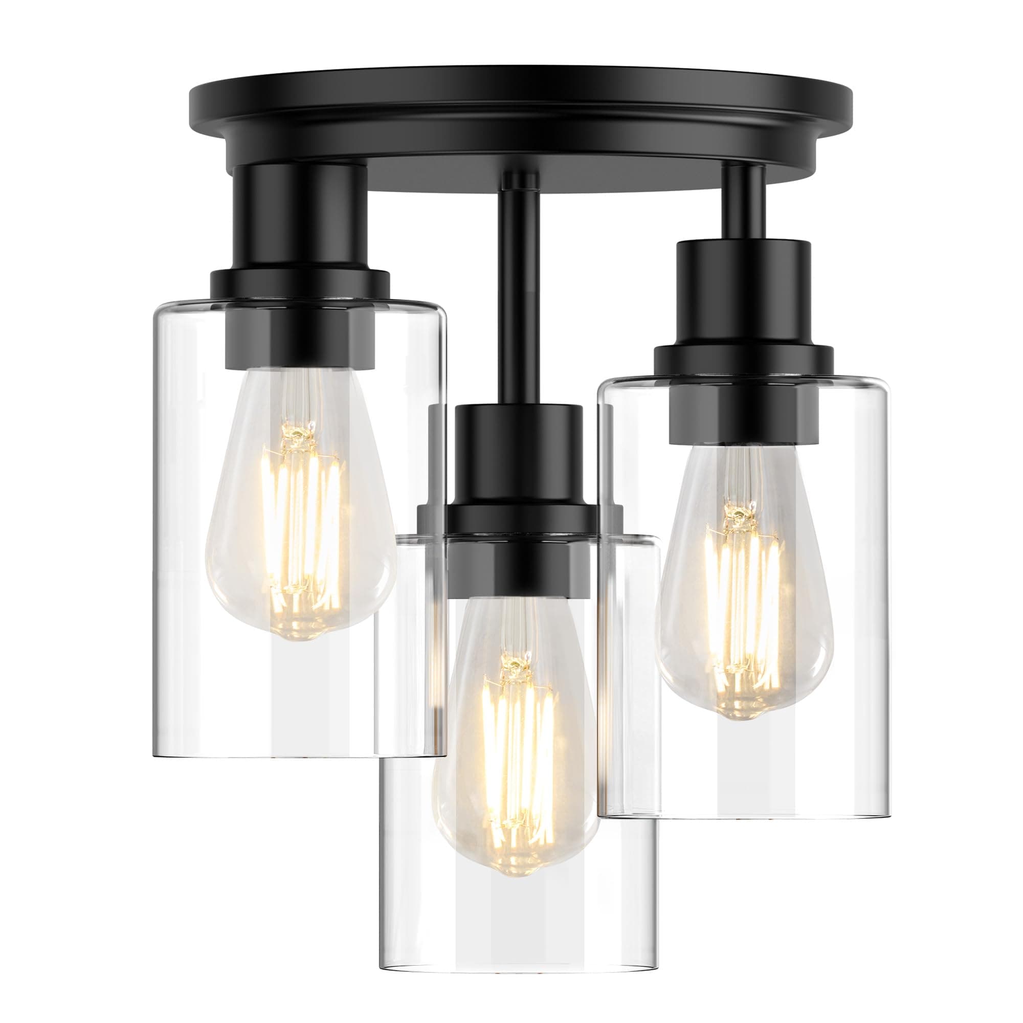 ROTTOGOON Semi Flush Mount Ceiling Light, Close to Ceiling Lights Fixtures, 3 Li - Image 1