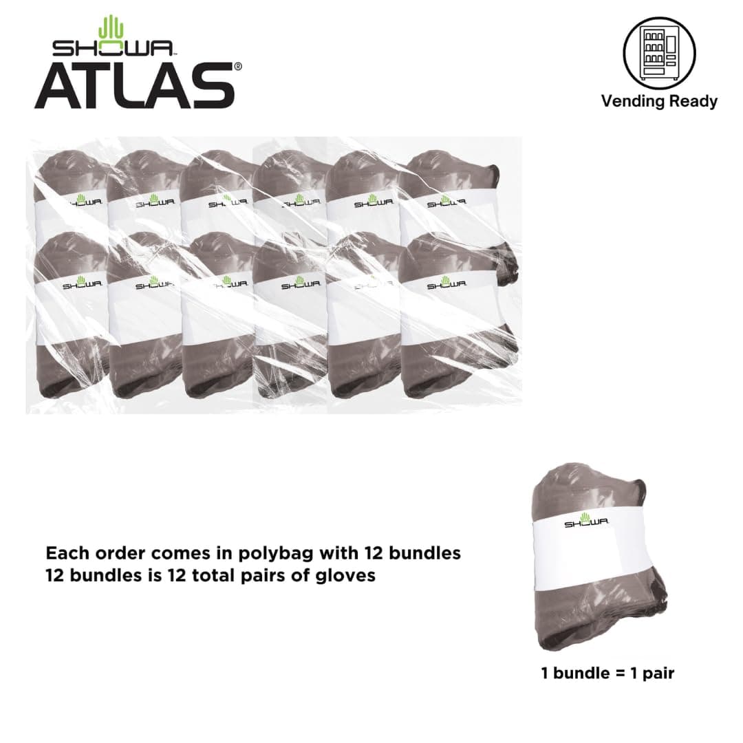 SHOWA Atlas 620 Double-Dipped PVC Chemical Resistant Gloves, Rough Finish Grip, - Thumbnail 3