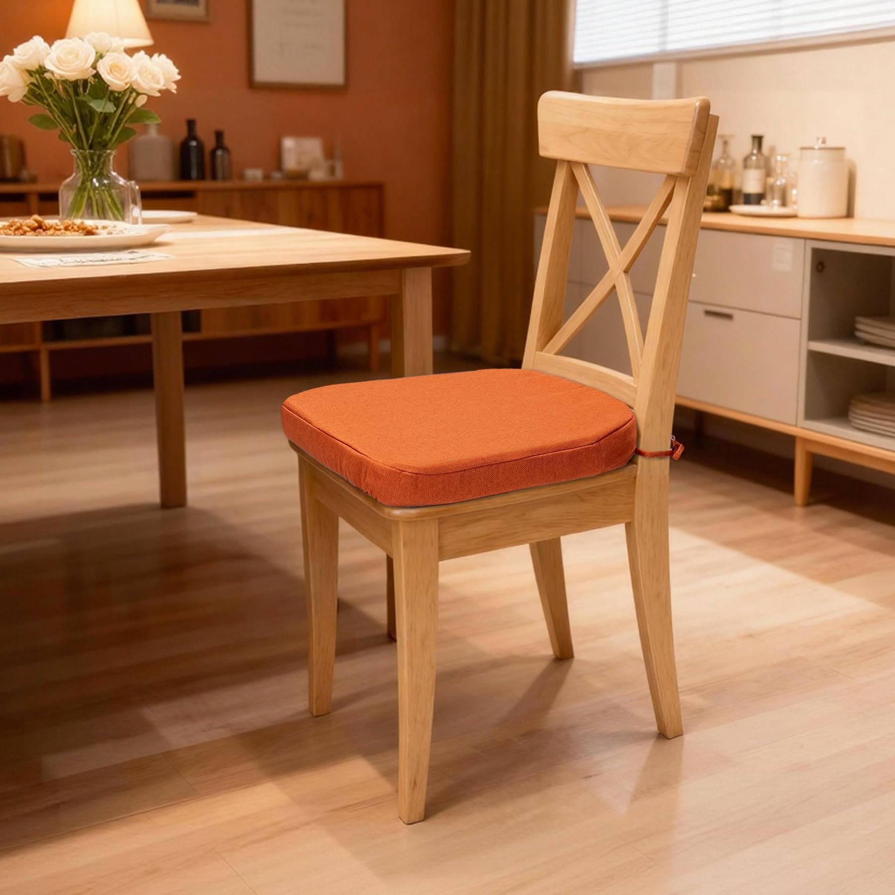 Square Moon Chair Cushions Dining Chairs High Resilience Foam Kitchen Seat Cushi - Thumbnail 9