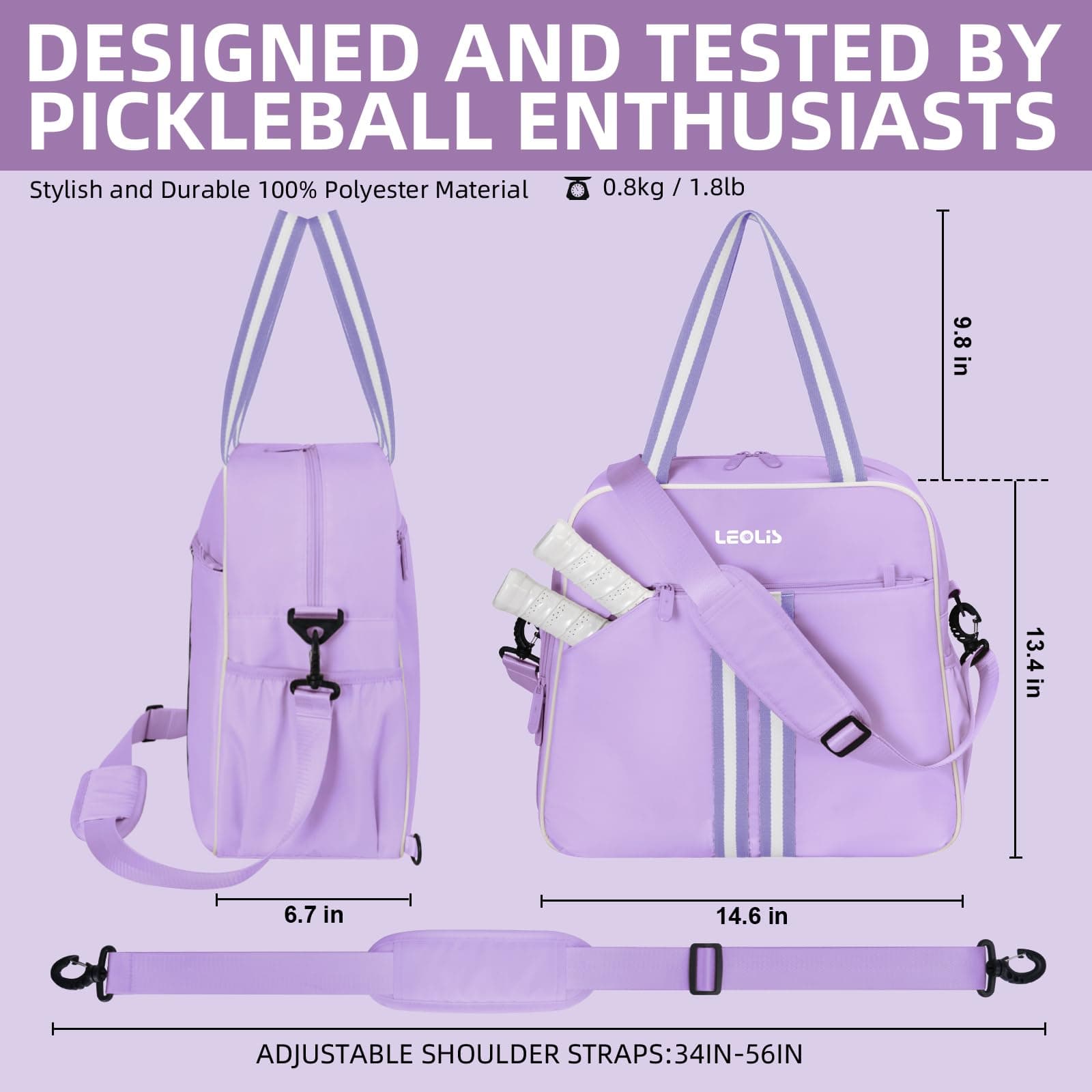 Pickleball Bag Pickle Ball Backpack for Women,Pickleball Accessory Tote Sport Eq - Thumbnail 6