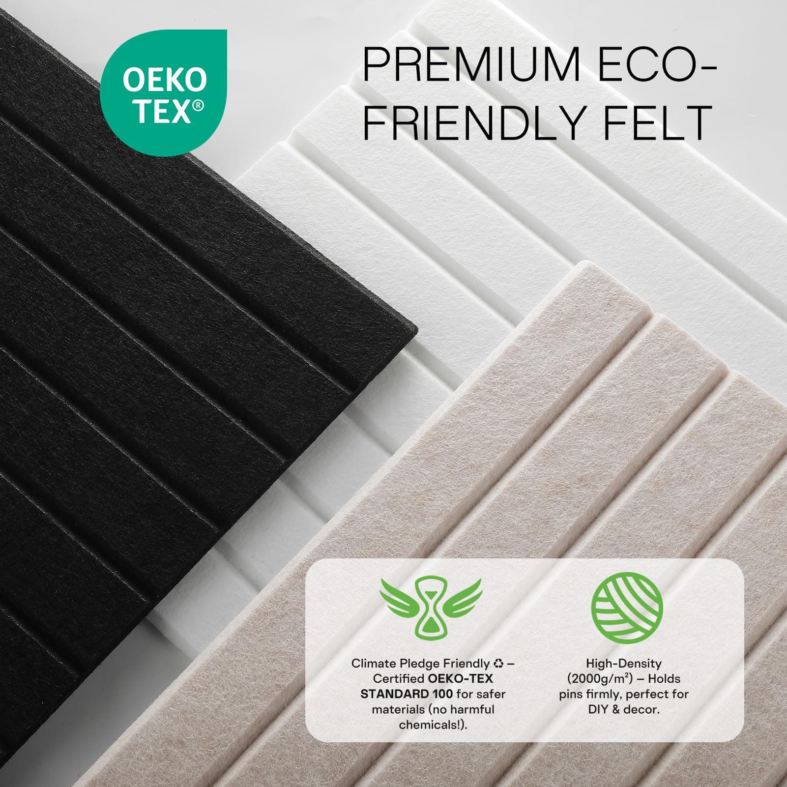 MaxGear Large Cork Boards for Walls 36" x 24", White Felt Bulletin Board Tiles f - Thumbnail 2