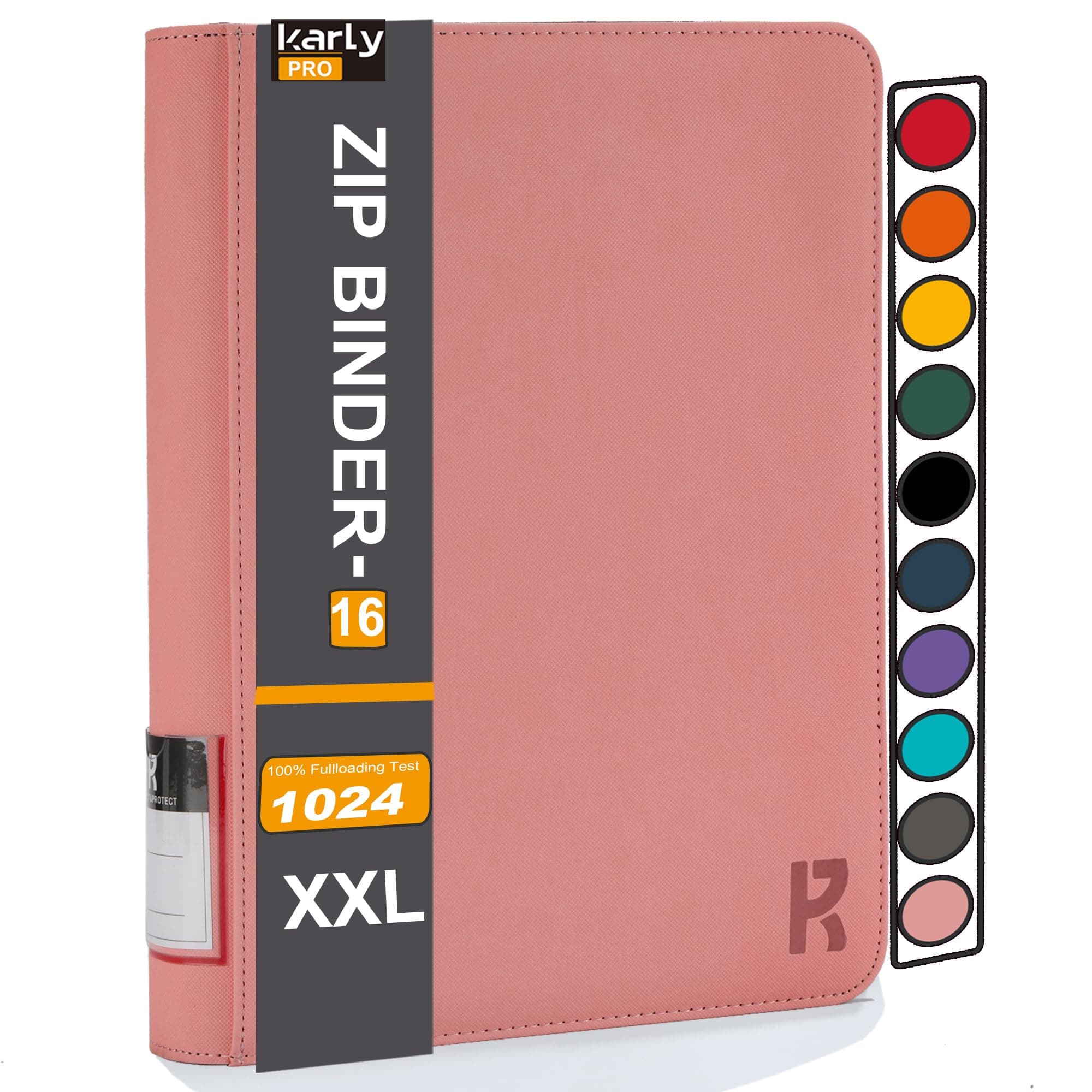 KarlyPro Premium 1024 Pocket Card Binder 16-Pocket Ringless Trading Card Album P