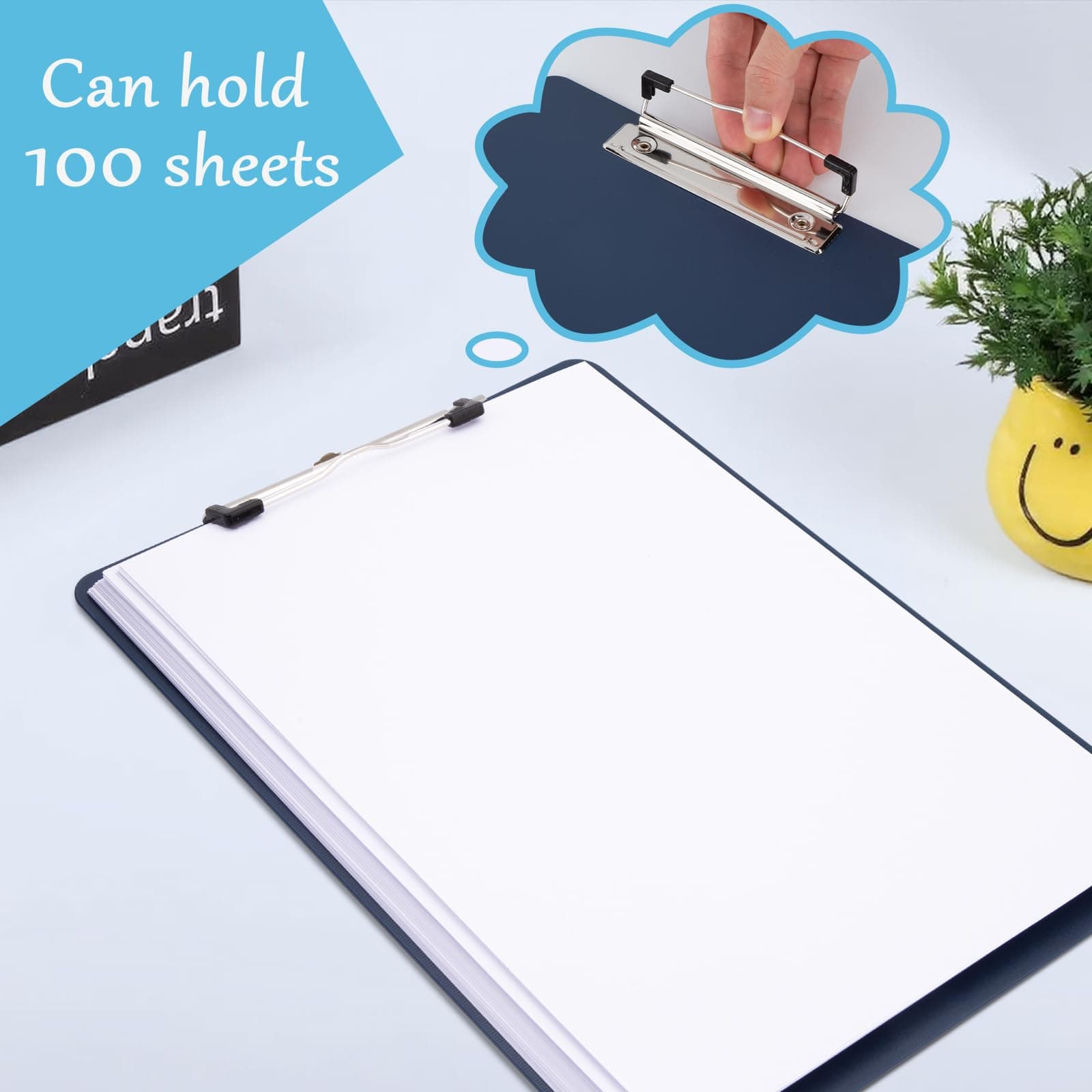 Principal Lines 16 Pack Plastic Clipboards with Low Profile Clip, Hanging Clipbo - Thumbnail 3