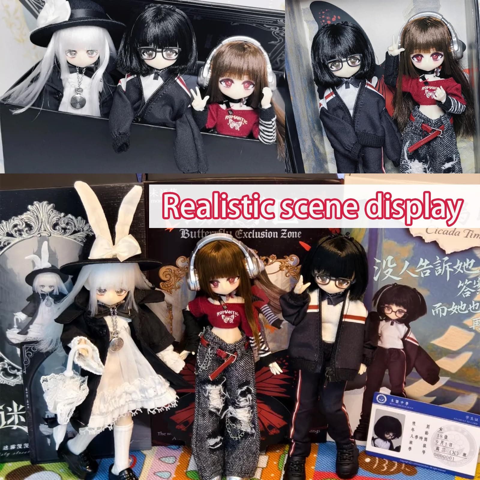 GNATAPIAY 1/12 BJD Dolls Blind Box Kawaii MJD BJD Dolls High School Campus Serie - Thumbnail 4