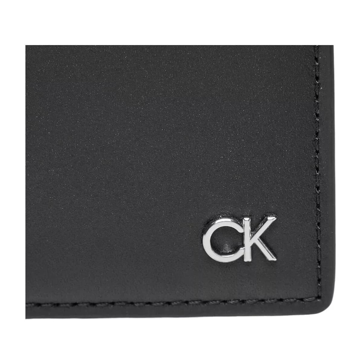 Calvin Klein Men’s Black Leather Wallet with Zip Pockets - Thumbnail 2