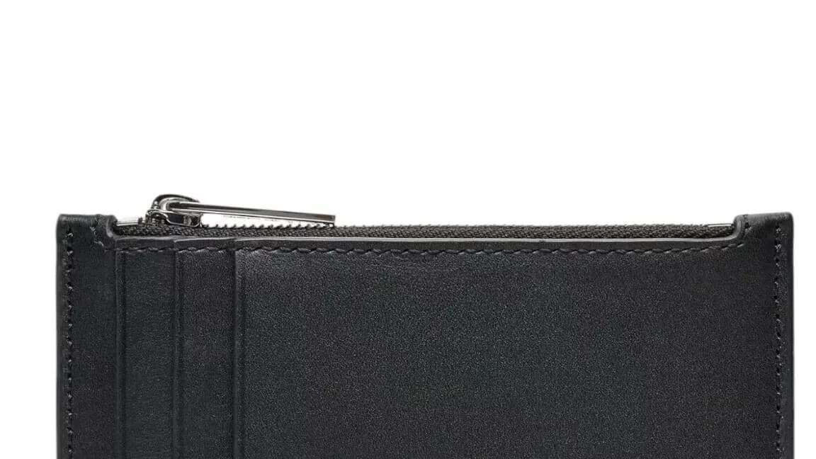 Calvin Klein Men’s Black Leather Wallet with Zip Pockets - Image 1