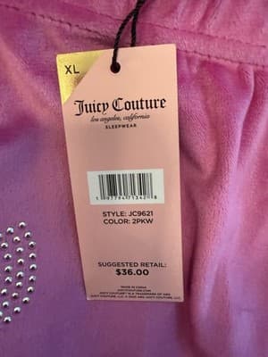 Juicy Couture Women’s Sleepwear Velour Shorts Black Hot Pink 2 Pk Size XL Y2K - Thumbnail 3