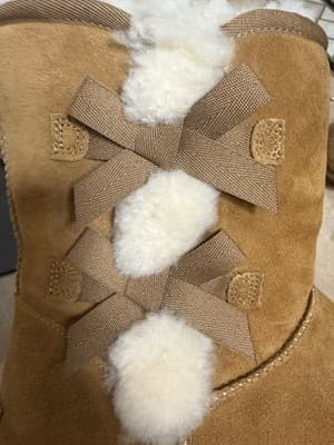 Koolaburra by UGG Victoria Chestnut Bow Boots Womens Size 11 Tan - Thumbnail 7
