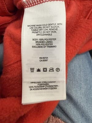 Red Women’s Columbia Lightweight Fleece Jacket Full Zip Logo Large - Thumbnail 9