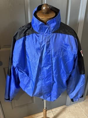 Vintage Marlboro Unlimited Jacket Mens XL Blue Nylon 90s Philip Morris - Image 1