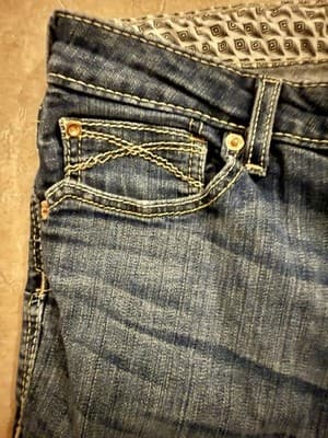 Ariat Real HR Dorothy Jeans Womens 33S Bootcut Dark Wash Western Stretch - Thumbnail 4