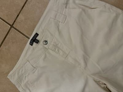 Women’s Body Glove White Pants Size 11/30 Stretch Straight Leg Casual Cotton - Thumbnail 3