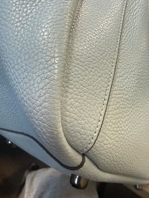 Coach Alana Tote C8353 Pebbled Leather Light Blue Shoulder Bag - Thumbnail 13