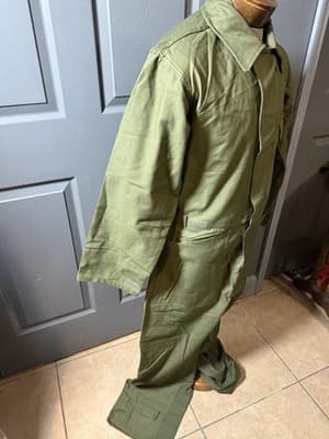 VTG US Military Utility OG Green Cotton Sateen Type I 1992 Mechanic Small - Thumbnail 2