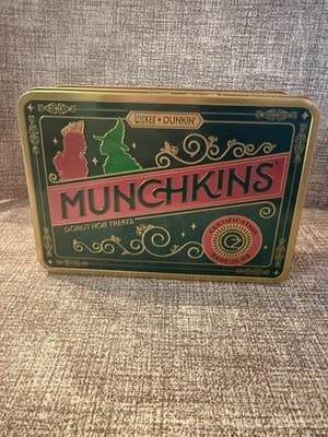 Dunkin x WICKED Munchkin Tin Glinda & Elphaba Pink & Green Rare- Limited Edition - Image 1