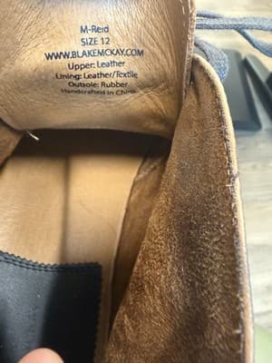 Blake McKay REID Brown Leather Brogue Wingtip Chukka Boots Size 13 - Thumbnail 7