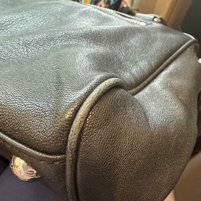 Michael Kors Black Leather Satchel Dome Bag w/ Working Lock & Key Charm - Thumbnail 11