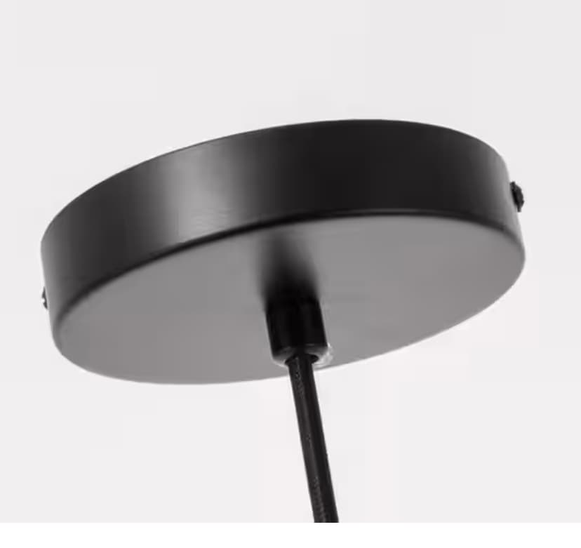 Modern Glass Pendant Light with Black Fixture - Thumbnail 3