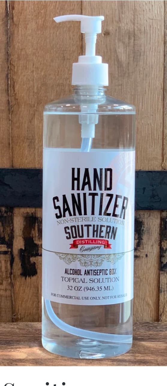 1 pallet 75 cases (12 bottles )900 total bottles Southern Distilling Hand Sanitizer 32 oz with Pump - Thumbnail 2