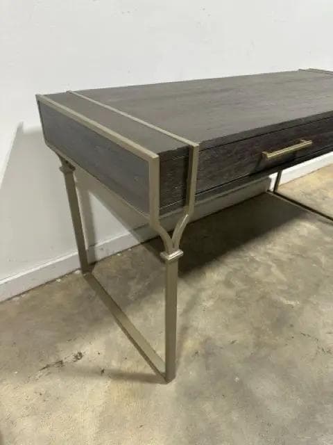 Gabby Home Salvador Dark Brown Desk With Metal Accents - Thumbnail 2