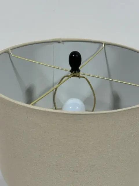 Brown & Gold Hammered Metal Lamp with Cream Shade - Thumbnail 2