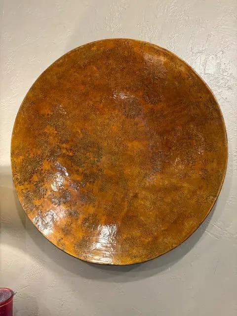 Round Bronze Wall Decor - Image 1