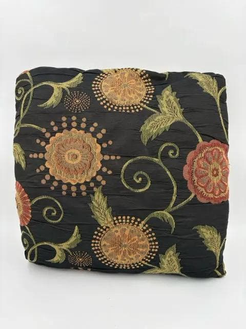 Black Floral Pillow - Image 1