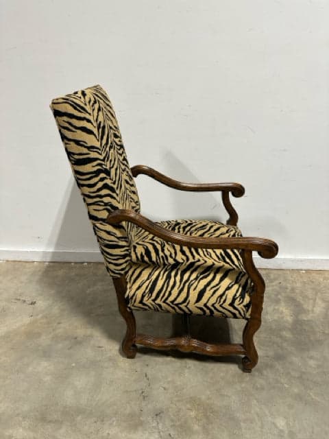 Zebra Print Arm Chair - Thumbnail 2