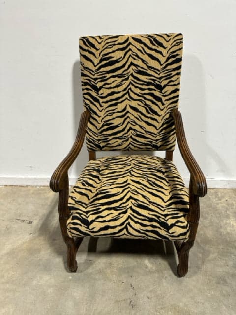 Zebra Print Arm Chair - Image 1