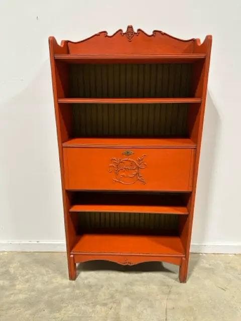Vintage Hand Painted Secretary Desk - Thumbnail 3