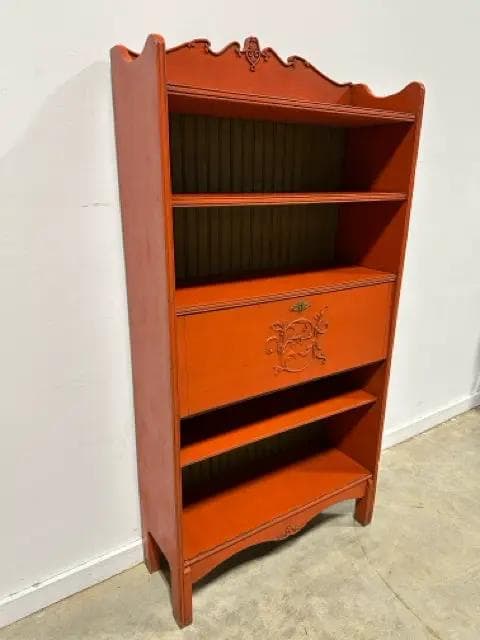 Vintage Hand Painted Secretary Desk - Thumbnail 4