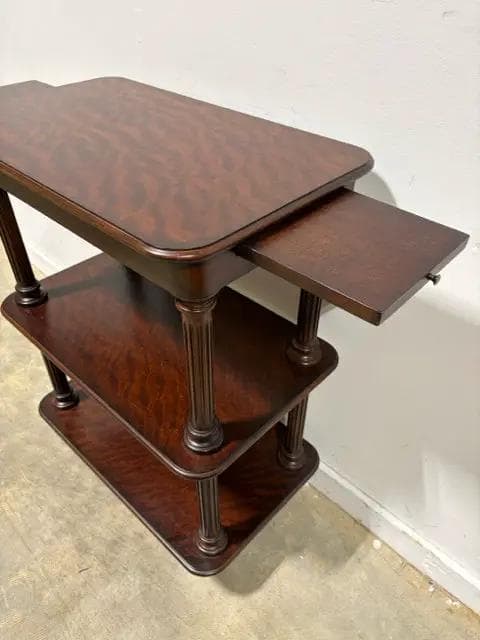 Wooden Antique Butler Trolley with 2 Shelves & 2 Trays - Thumbnail 3