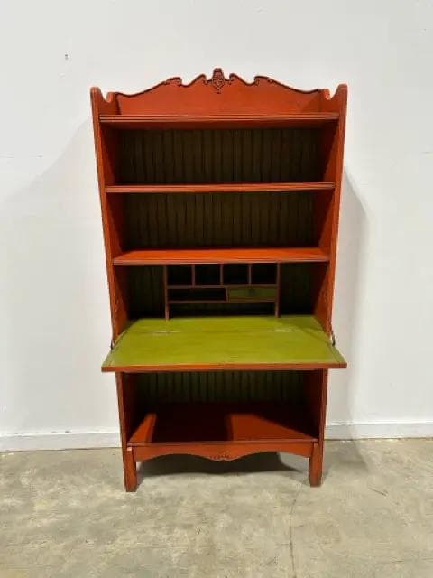 Vintage Hand Painted Secretary Desk - Image 1
